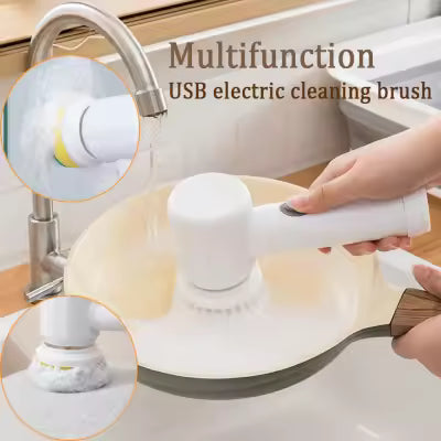 5 in 1 Electric Cleaning Brush Rotating Scrubber