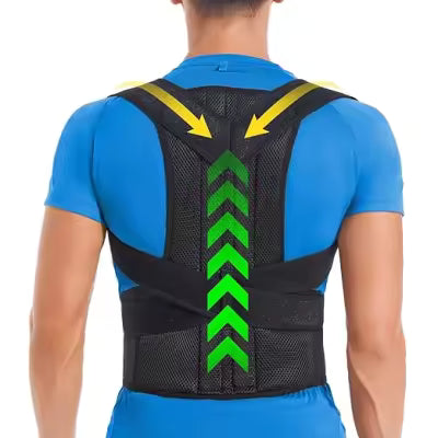 Adjustable Magnetic Posture Corrector Back Brace Support Belts for Upper Back Pain Relief