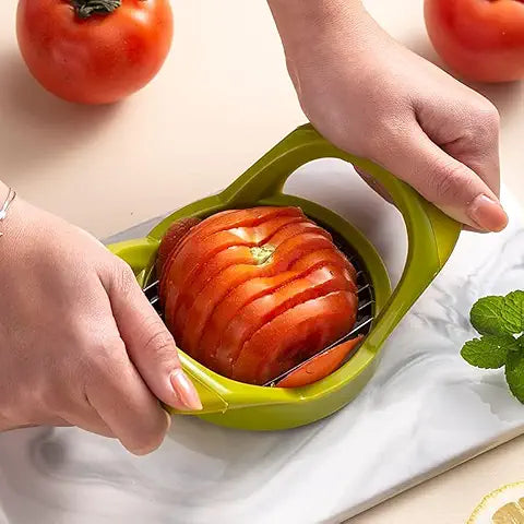 Tomato Slicer, Tomato Cutter Vegetable Slicer, Stainless Steel Blades for Home Use